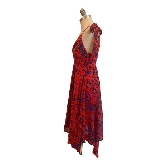 Alexis x Target Red Leaf Tie Strap Dress Size XS - Picture 3 of 7